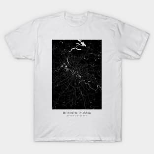 moscow maps poster minimalist T-Shirt